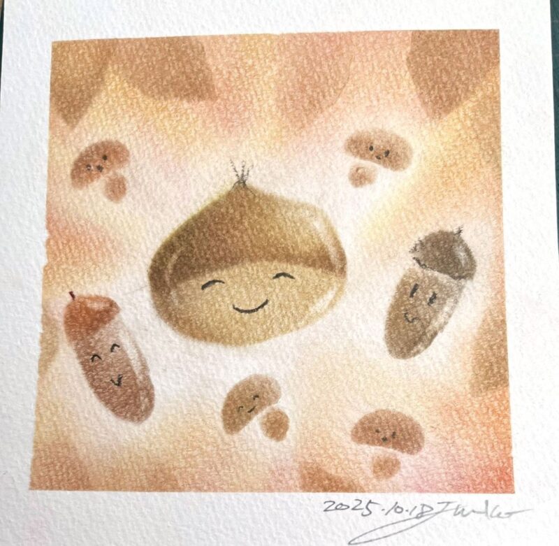 みやざきじゅんこ - 栗とドングリおまけにちょっとキノコ