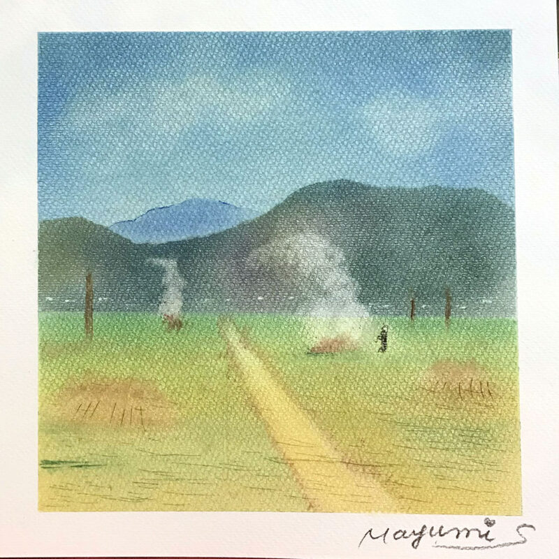 白井真由美 - 野焼き