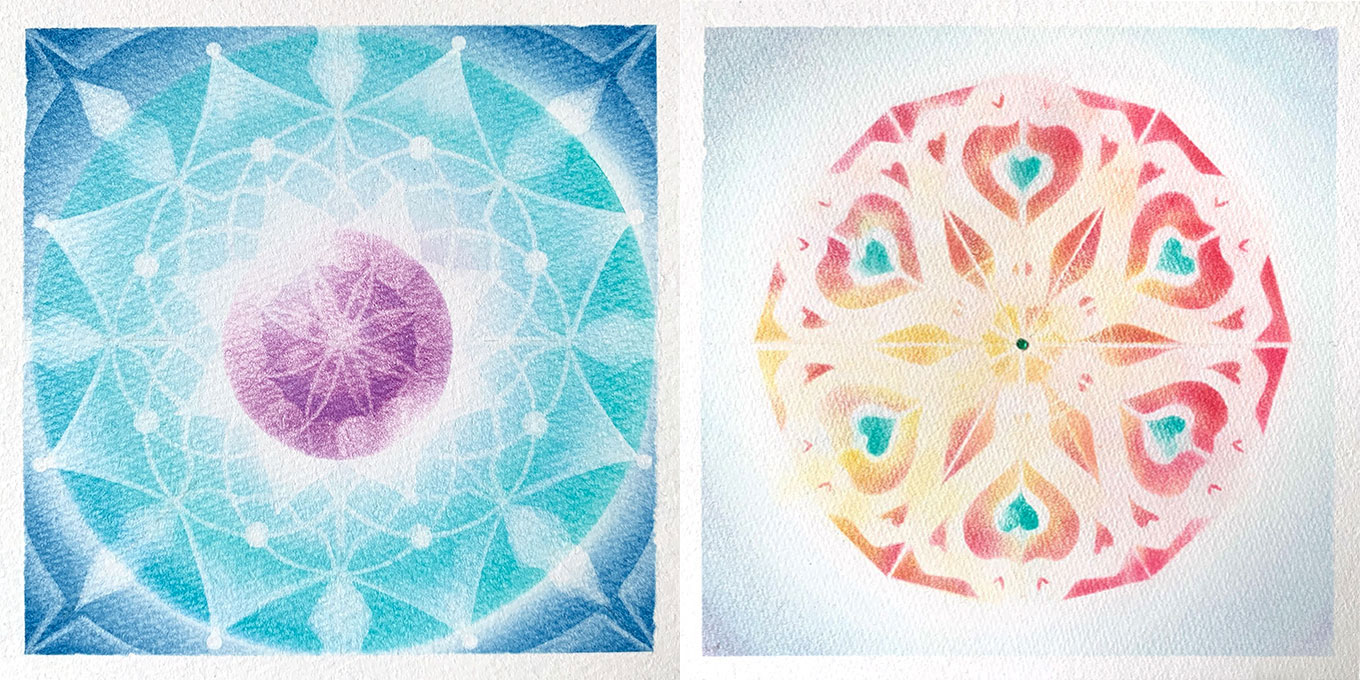 パステルシャインアートで描く「曼荼羅&万華鏡」講座